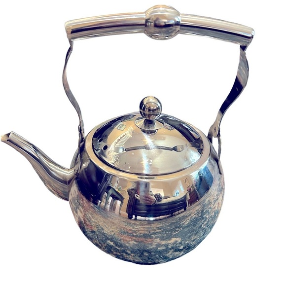 Palm Restaurant 18/10 Stainless Steel Teapot - Picture 2 of 7